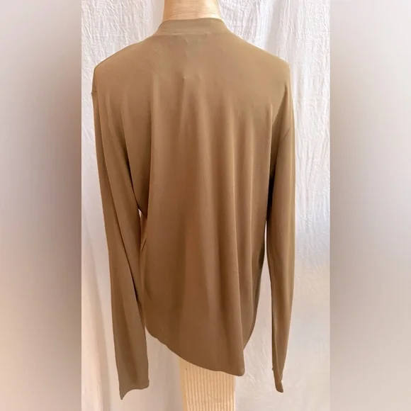 DKNY Silk Camel long sleeve blouse - Picture 3 of 7